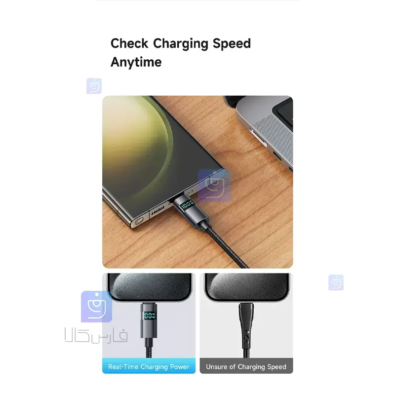 کابل شارژ سریع USB-C 100 وات مک‌دودو CA-6520 | فارس کالا