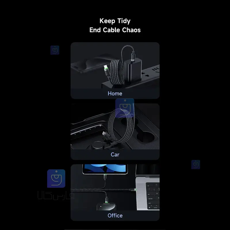 کابل شارژ سریع 60 وات تایپ سی به تایپ سی مگنتی مدل MCDODO CA-2000 MCDODO CA 2000 60W Magnetic Fast Charging Cable 1 10 کابل شارژ تایپسی مگنتی 60w مکدودو مدل CA-2000 | فارس کالا