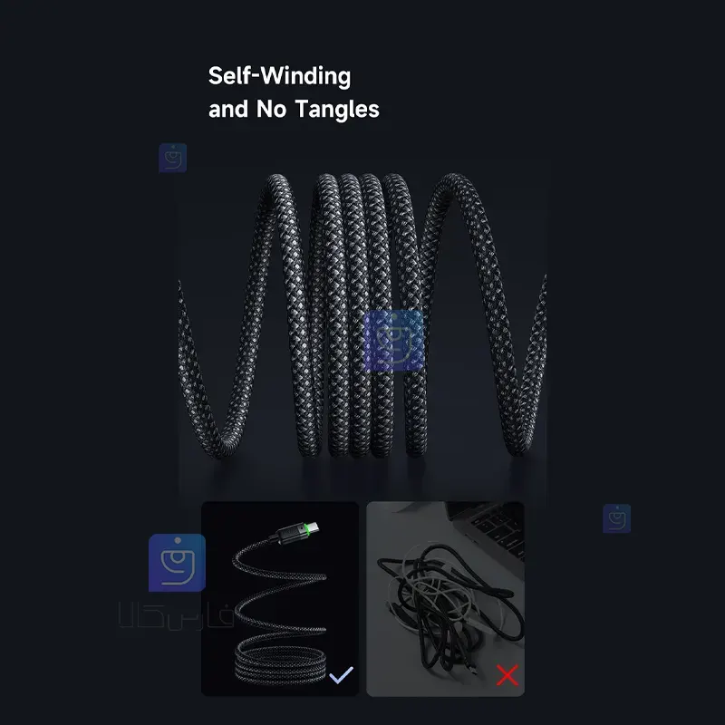 کابل شارژ سریع 60 وات تایپ سی به تایپ سی مگنتی مدل MCDODO CA-2000 MCDODO CA 2000 60W Magnetic Fast Charging Cable 1 11 کابل شارژ تایپسی مگنتی 60w مکدودو مدل CA-2000 | فارس کالا