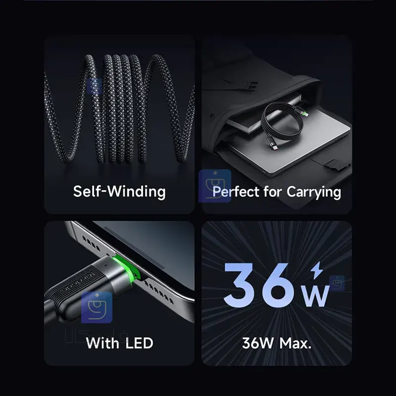 کابل شارژ تایپ‌سی به لایتنینگ مگنتی مک‌دودو CA-2010 | فارس کالا