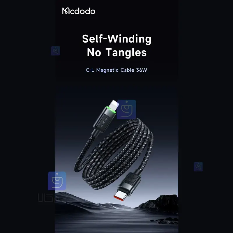 کابل شارژ تایپ‌سی به لایتنینگ مگنتی مک‌دودو CA-2010 | فارس کالا