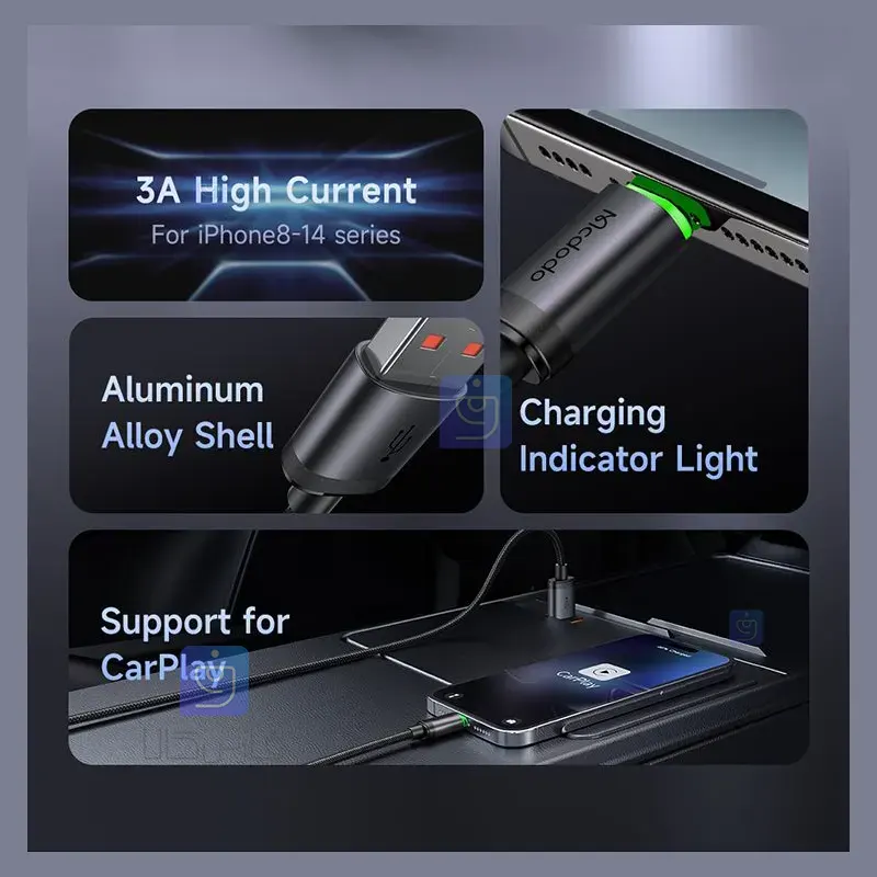 کابل شارژ لایتنینگ کارپلی مک‌دودو مدل CA-2030 | فارس کالا