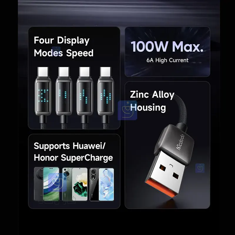 کابل شارژ 100 وات USB به Type-C مک‌دودو CA-2350 | فارس کالا