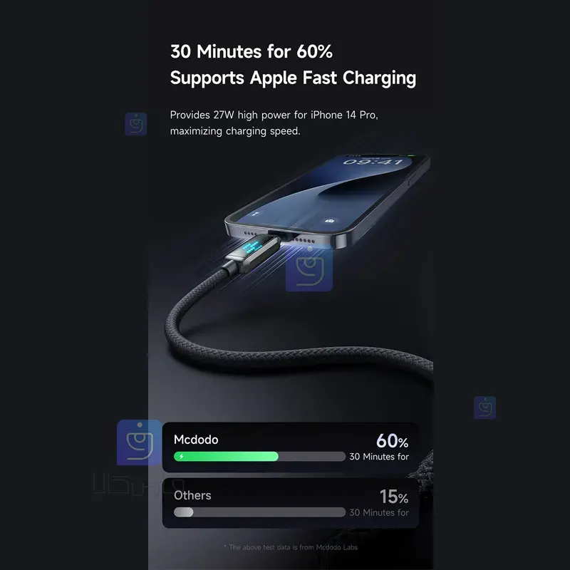 کابل شارژ سریع تایپ‌سی 36 وات مک‌دودو CA-2630 | فارس کالا