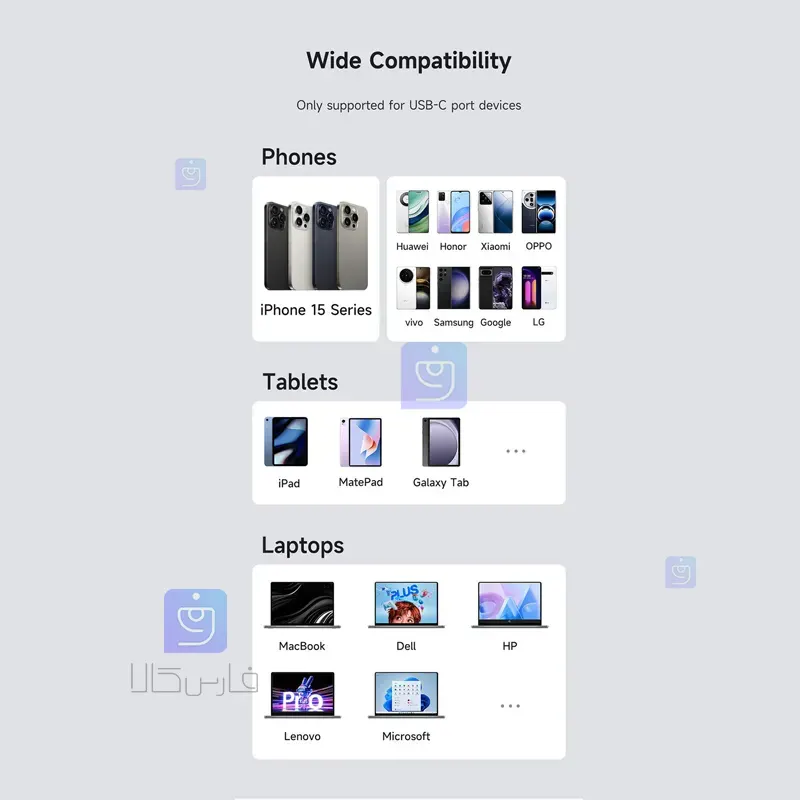 کابل شارژ تایپ‌سی به تایپ‌سی مک‌دودو CA-4250 | فارس کالا