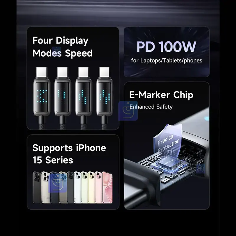 کابل شارژ تایپ‌سی به تایپ‌سی مک‌دودو CA-4250 | فارس کالا