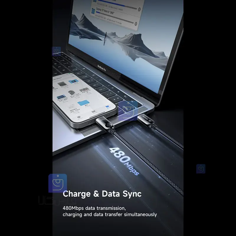 کابل شارژ سریع تایپ سی به تایپ سی 60 وات مدل MCDODO CA-4780 MCDODO CA 4780 60W Type C Fast Charging Cable 1 6 کابل شارژ سریع 60 وات تایپسی مکدودو CA-4780 | فارس کالا