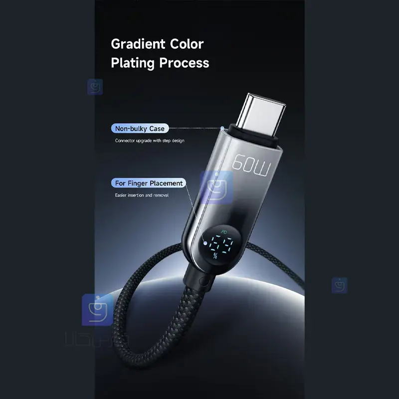 کابل شارژ سریع تایپ سی به تایپ سی 60 وات مدل MCDODO CA-4780 MCDODO CA 4780 60W Type C Fast Charging Cable 1 7 کابل شارژ سریع 60 وات تایپسی مکدودو CA-4780 | فارس کالا