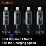 کابل شارژ سریع لایتنینگ 3 آمپر با نمایشگر دیجیتال مدل MCDODO CA-5250
