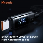 کابل شارژ سریع 60 وات تایپ سی به تایپ سی با نمایشگر دیجیتال مدل MCDODO CA-5780