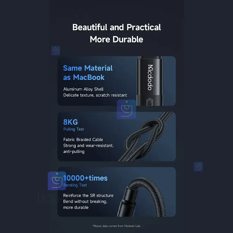 کابل شارژ سریع تایپ‌سی 60 وات مک‌دودو CA-5780 | فارس کالا