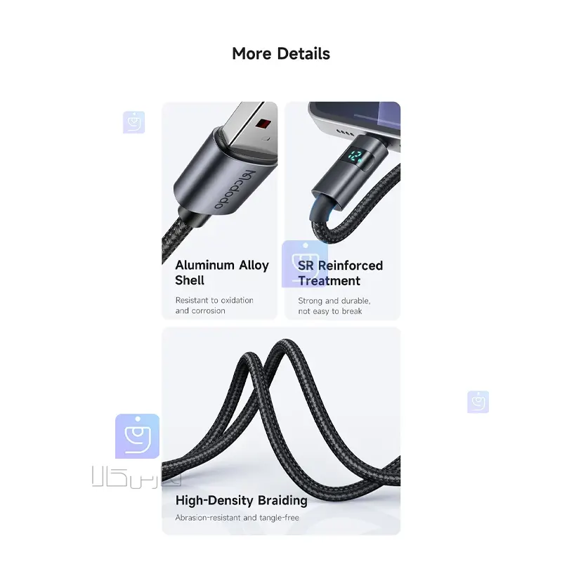 کابل شارژ سریع لایتنینگ 3 آمپر مک‌دودو مدل CA-6490 | فارس کالا