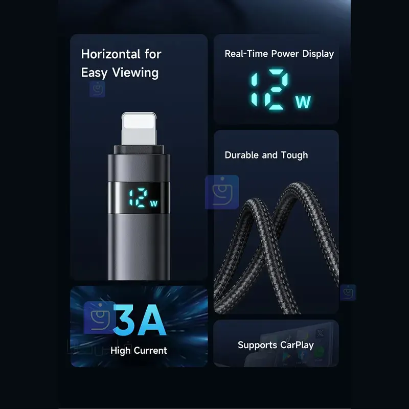 کابل شارژ سریع لایتنینگ 3 آمپر مک‌دودو مدل CA-6490 | فارس کالا