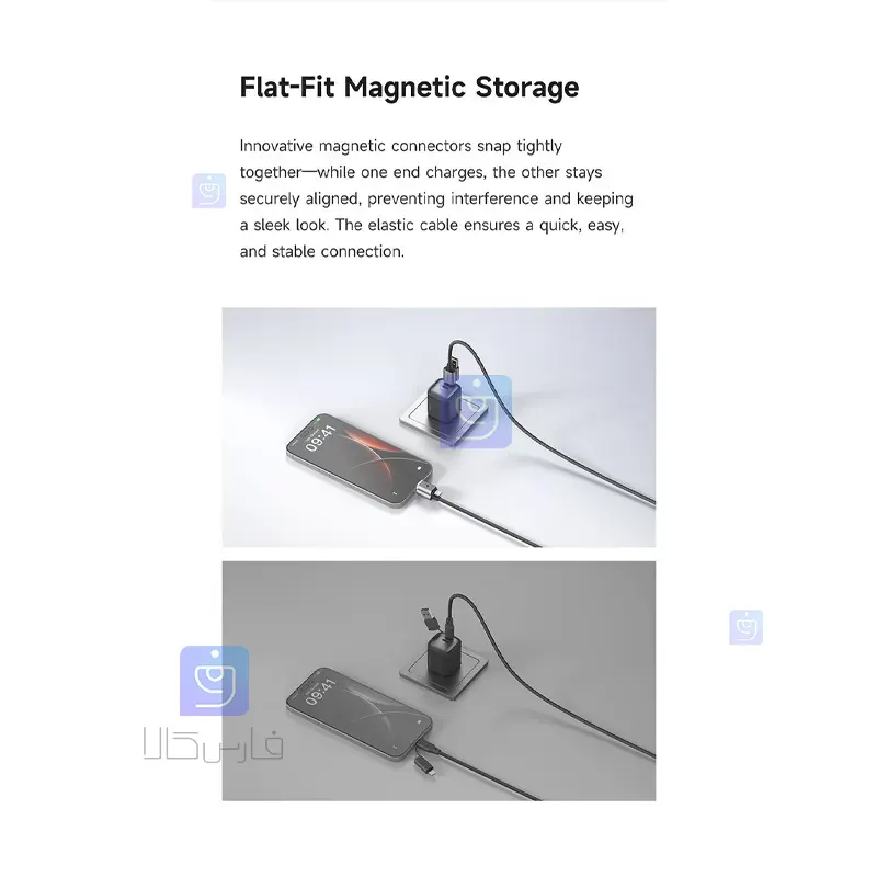 کابل شارژ چندسر 60وات مگنتی 4 کاره مک دودو مدل CA-6560 | فارس کالا