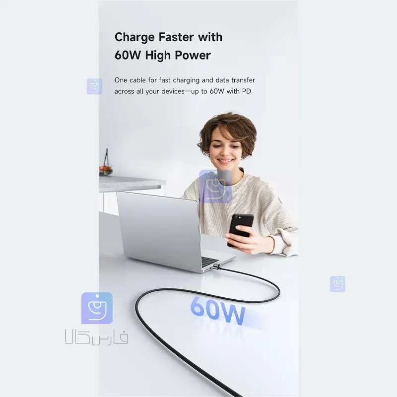 کابل شارژ چندسر 60وات مگنتی 4 کاره مک دودو مدل CA-6560 | فارس کالا