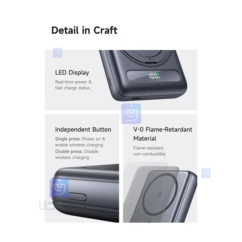 خرید پاوربانک وایرلس شارژر 20وات 10000 مک دودو مدل MC-8371 | فارس کالا