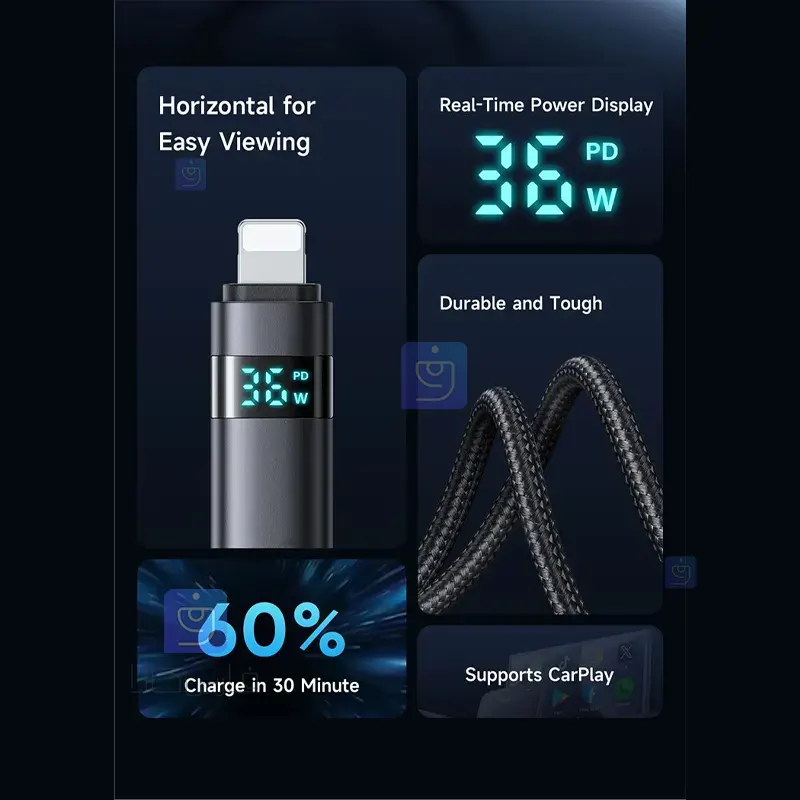 کابل شارژ تایپ سی به لایتنینگ کارپلی مدل MCDODO CA-6570 | فارس کالا