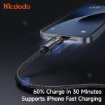 کابل شارژ سریع تایپ سی به لایتنینگ کارپلی مدل MCDODO CA-6570