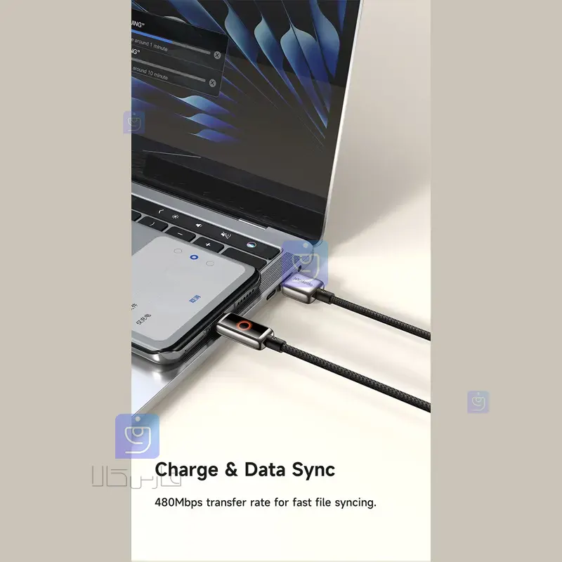 کابل شارژ سریع USB به تایپ سی 100 وات قطع کن اتومات مدل MCDODO CA-6650 MCDODO CA 6650 100W USB to Type C Fast Charging Cable 3 کابل شارژ USB به تایپ سی 100 وات مکدودو CA-6650 | فارس کالا