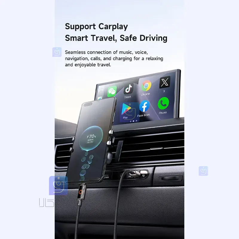 کابل شارژ سریع USB به تایپ سی 100 وات قطع کن اتومات مدل MCDODO CA-6650 MCDODO CA 6650 100W USB to Type C Fast Charging Cable 5 کابل شارژ USB به تایپ سی 100 وات مکدودو CA-6650 | فارس کالا