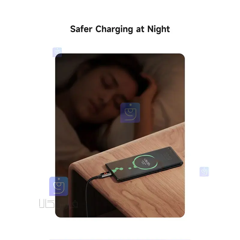 کابل شارژ سریع USB به تایپ سی 100 وات قطع کن اتومات مدل MCDODO CA-6650 MCDODO CA 6650 100W USB to Type C Fast Charging Cable 6 کابل شارژ USB به تایپ سی 100 وات مکدودو CA-6650 | فارس کالا