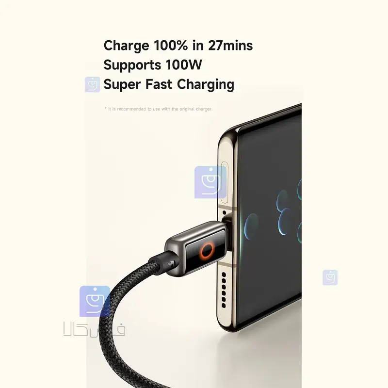 کابل شارژ سریع USB به تایپ سی 100 وات قطع کن اتومات مدل MCDODO CA-6650 MCDODO CA 6650 100W USB to Type C Fast Charging Cable 9 کابل شارژ USB به تایپ سی 100 وات مکدودو CA-6650 | فارس کالا