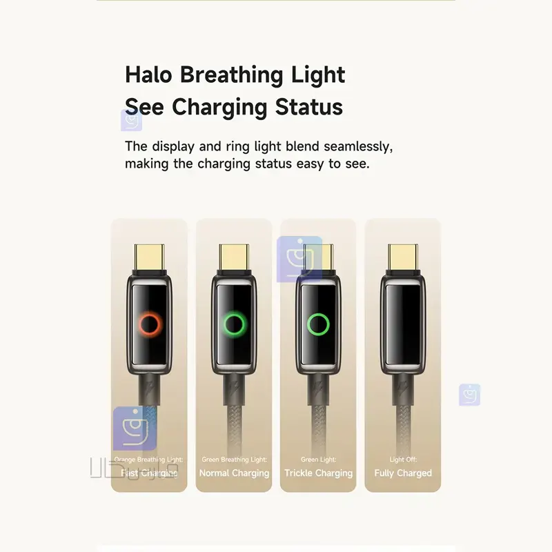 کابل شارژ سریع تایپ سی به تایپ سی قطع کن اتومات مدل MCDODO CA-668 MCDODO CA 668 Type C Fast Charging Cable 10 کابل شارژ سریع تایپ سی 100 وات مکدودو CA-668 | فارس کالا