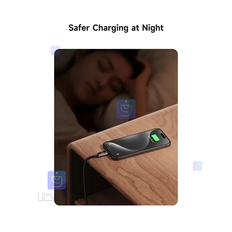 کابل شارژ سریع تایپ سی به تایپ سی قطع کن اتومات مدل MCDODO CA-668 MCDODO CA 668 Type C Fast Charging Cable 6 کابل شارژ سریع تایپ سی 100 وات مکدودو CA-668 | فارس کالا