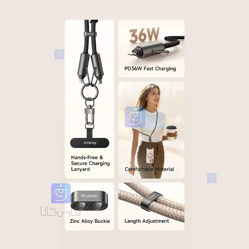 بند آیز موبایل و کابل شارژ مک‌دودو مدل MCDODO CA-682 | فارس کالا