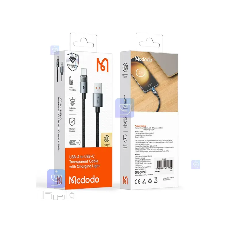 کابل شارژ سریع USB به تایپ سی مک‌دودو مدل CA-689 | فارس کالا