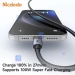 کابل شارژ سریع USB به تایپ سی 100 وات مک‌دودو مدل MCDODO CA-689