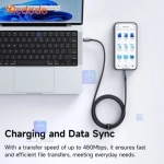 کابل شارژ سریع تایپ سی به تایپ سی 100 وات مدل MCDODO CA-8200