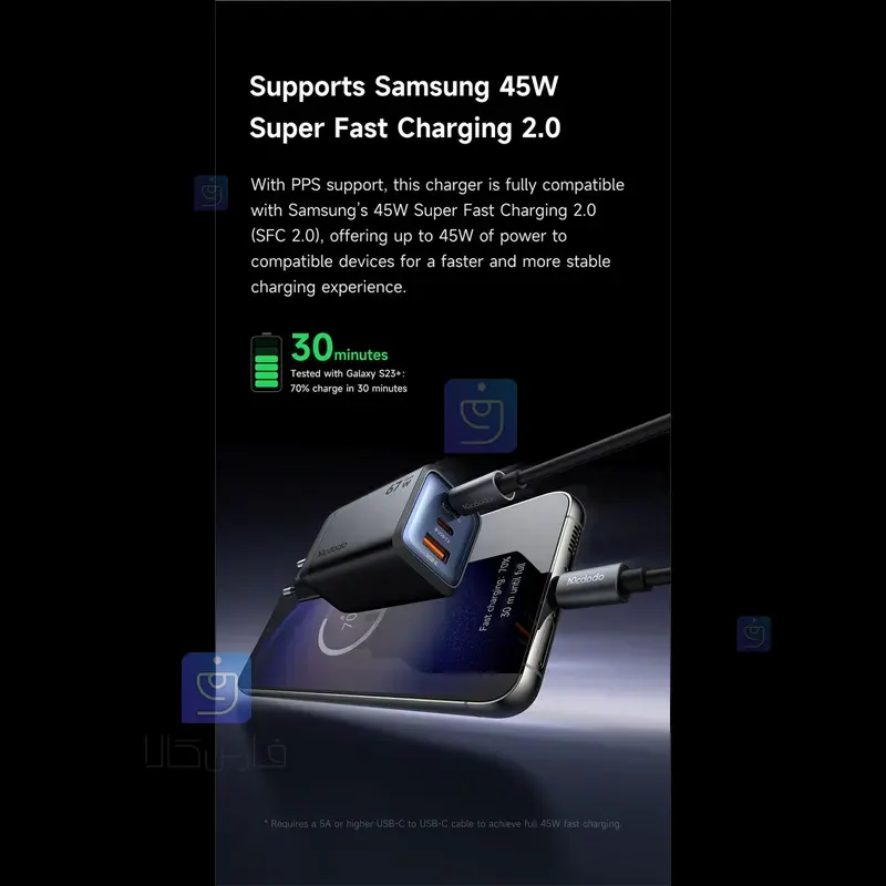  شارژر آداپتور دیواری مینی 3پورت 67وات مک دودو مدل CH-0970 | فارس کالا