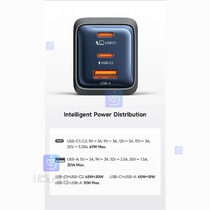  شارژر آداپتور دیواری مینی 3پورت 67وات مک دودو مدل CH-0970 | فارس کالا