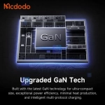 شارژر آداپتور دیواری مینی 45 واتی دو پورت مدل MCDODO CH-100