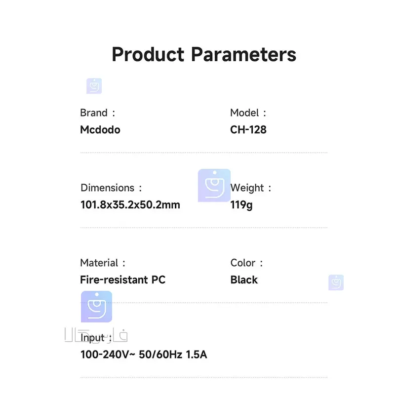 شارژر آداپتور دیواری 3پورت 35وات مک دودو مدل MCDODO CH-1280 GaN MCDODO CH 1280 GaN FreeGo 35w 13 خرید شارژر آداپتور دیواری 3پورت 35وات مدل MCDODO CH-1280 GaN | فارس کالا