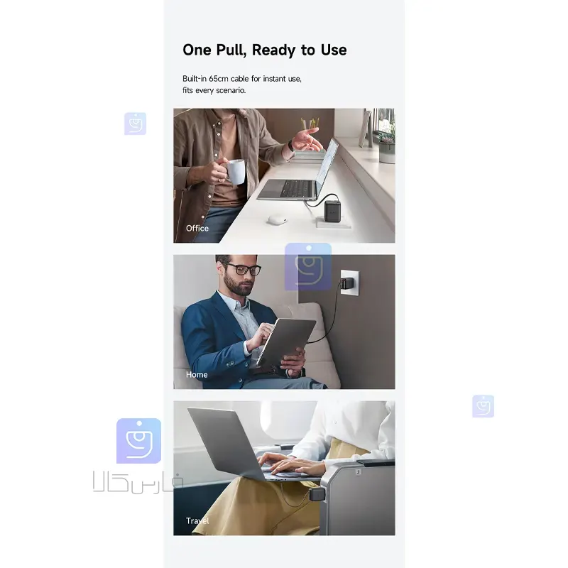 شارژر آداپتور دیواری 3پورت 35وات مک دودو مدل MCDODO CH-1280 GaN MCDODO CH 1280 GaN FreeGo 35w 4 خرید شارژر آداپتور دیواری 3پورت 35وات مدل MCDODO CH-1280 GaN | فارس کالا