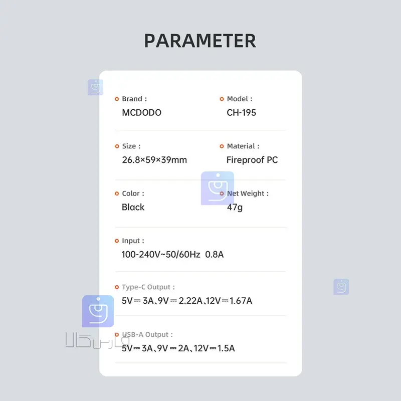 شارژر آداپتور دیواری 20 واتی مکدودو مدل MCDODO CH-1951 MCDODO CH 1951 Wall Adapter Charger 1 12 شارژر آداپتور دیواری دو پورت مکدودو مدل CH-1951 | فارس کالا
