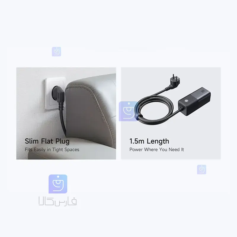 آداپتور شارژ MCDODO GaN CH-2530 MCDODO GaN CH 2530 2 17 آداپتور شارژ و چند راهی محافظ برق MCDODO GaN CH-2530 | فارس کالا