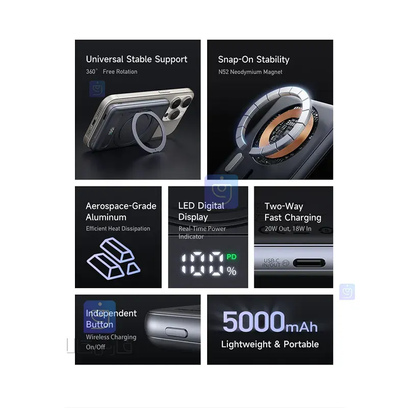 خرید پاوربانک وایرلس مگنتی MCDODO MC-8361 | فارس کالا