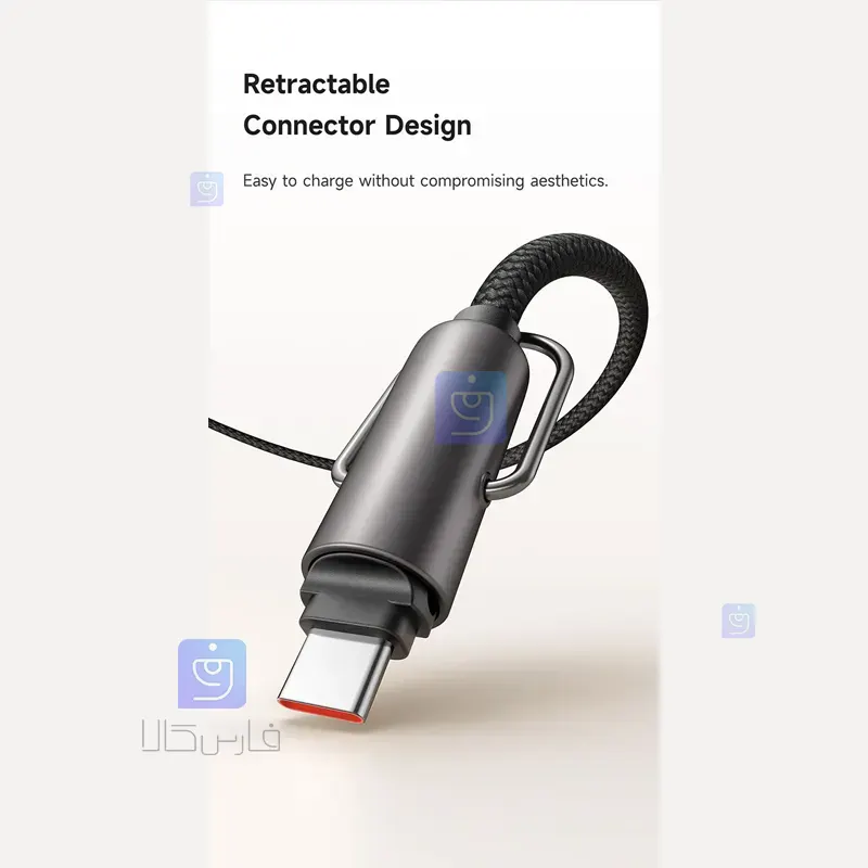 بند آویز موبایل و کابل شارژ سریع تایپ سی به تایپ سی مدل MCDODO CA-683 Mobile phone strap and fast charging cable model MCDODO CA 683 11 بند آویز موبایل و کابل شارژ مکدودو مدل CA-683 | فارس کالا