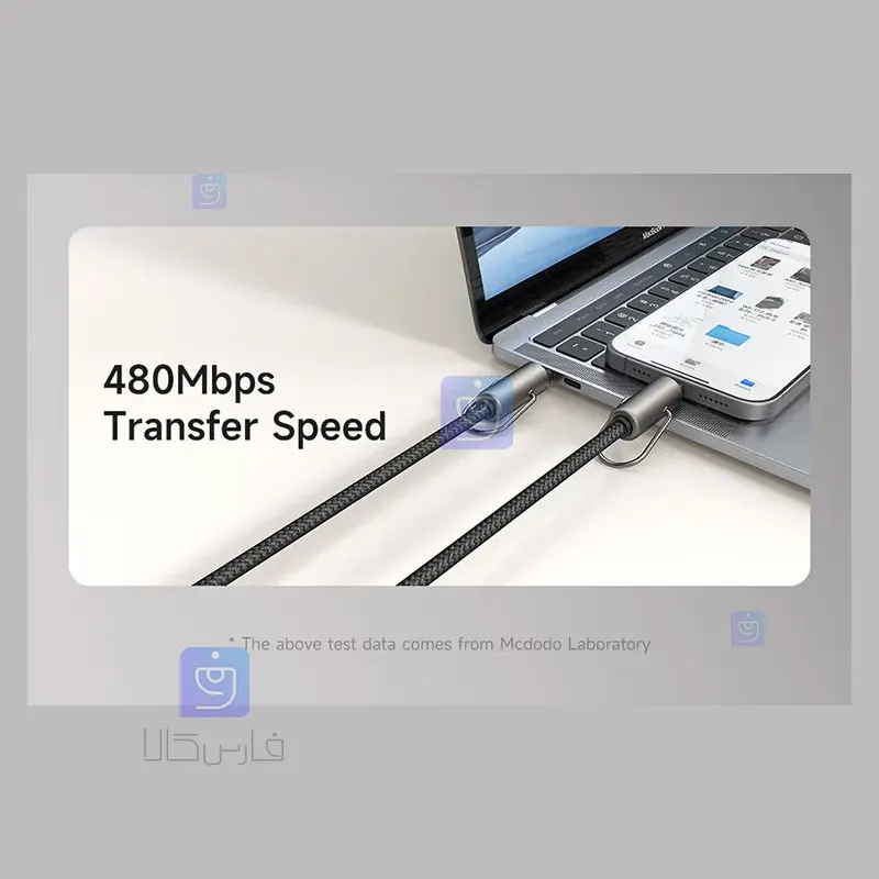 بند آویز موبایل و کابل شارژ مک‌دودو مدل CA-683 | فارس کالا