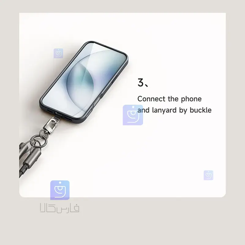 بند آویز موبایل و کابل شارژ سریع تایپ سی به تایپ سی مدل MCDODO CA-683 Mobile phone strap and fast charging cable model MCDODO CA 683 4 بند آویز موبایل و کابل شارژ مکدودو مدل CA-683 | فارس کالا