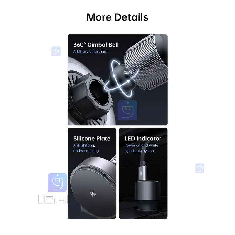 هولدر شارژر وایرلس 15 وات مک‌دودو CH-009 | فارس کالا