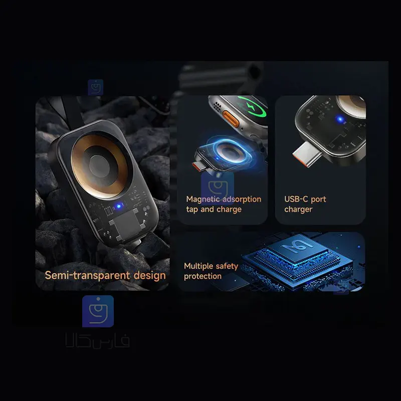 شارژر مگنتی پرتابل اپل واچ مکدودو مدل MCDODO CH-2062 Apple Watch Magnetic Charger MCDODO CH 2062 1 10 شارژر مگنتی پرتابل اپل واچ مکدودو مدل CH-2062 | فارس کالا
