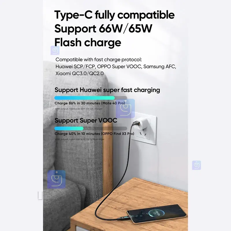 کابل شارژ سریع تایپ سی 66 واتی مکدودو مدل MCDODO CA-1080 MCDODO CA 1080 Type C Fast Charging Cable 1 1 کابل شارژ سریع تایپ سی 66W مکدودو مدل CA-1080 | فارس کالا