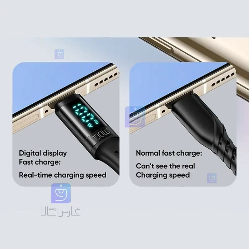 کابل شارژ و انتقال داده 100W تایپ سی به تایپ سی مکدودو مدل MCDODO CA-1100 MCDODO CA 1100 100W Charging and Data Transfer Cable 1 1 کابل شارژ تایپسی به تایپسی 100Wمک دودو CA-1100 | فارس کالا