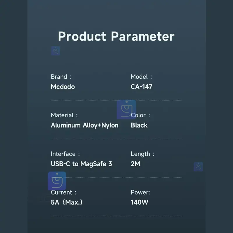 کابل شارژ مک‌بوک 140 وات مک‌دودو MCDODO CA-1470 | فارس کالا