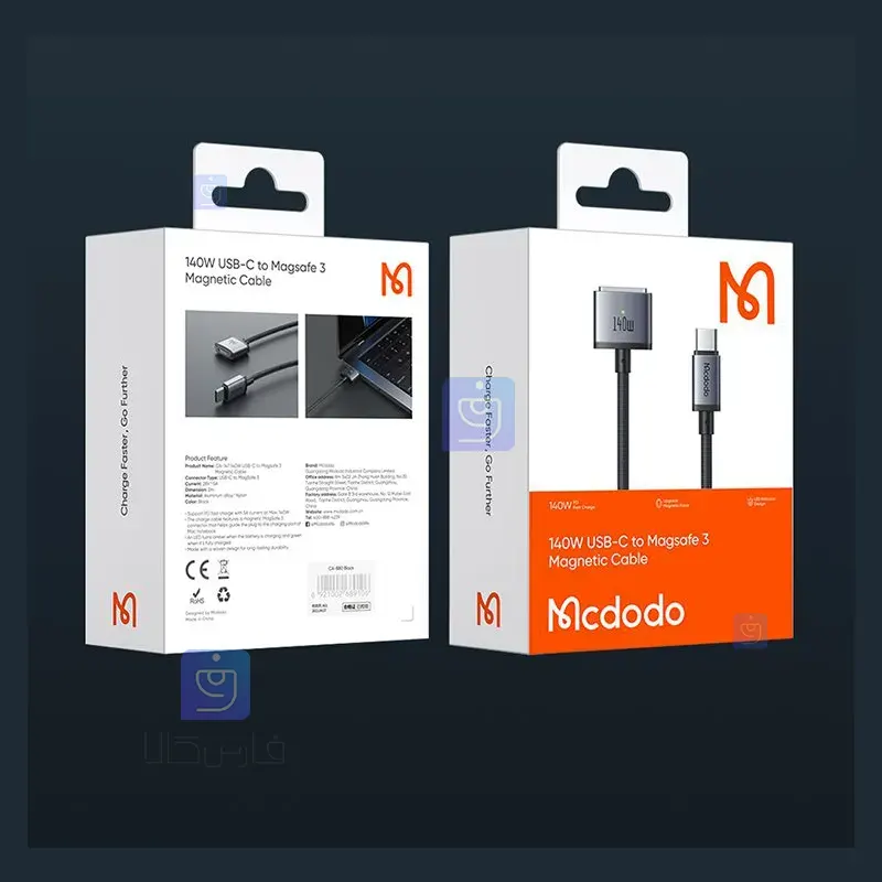 کابل شارژ مک‌بوک 140 وات مک‌دودو MCDODO CA-1470 | فارس کالا