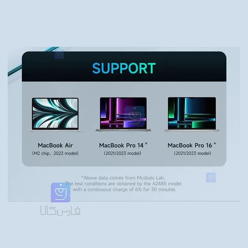 کابل شارژ مک‌بوک 140 وات مک‌دودو MCDODO CA-1470 | فارس کالا